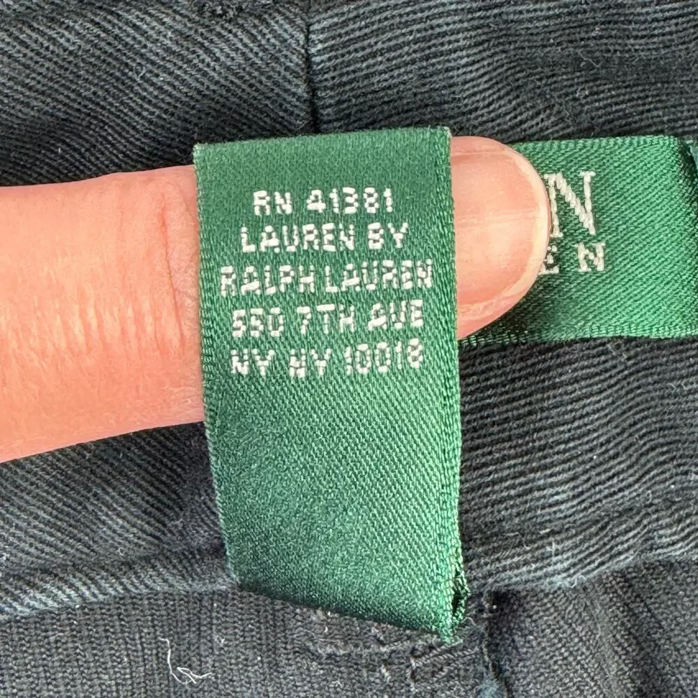 Lauren Ralph Lauren Black Zip Front Pocket Skinny Pointe Pants Size 4 Petite